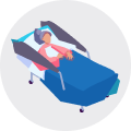 Ícone Cama de Hospital Colorido